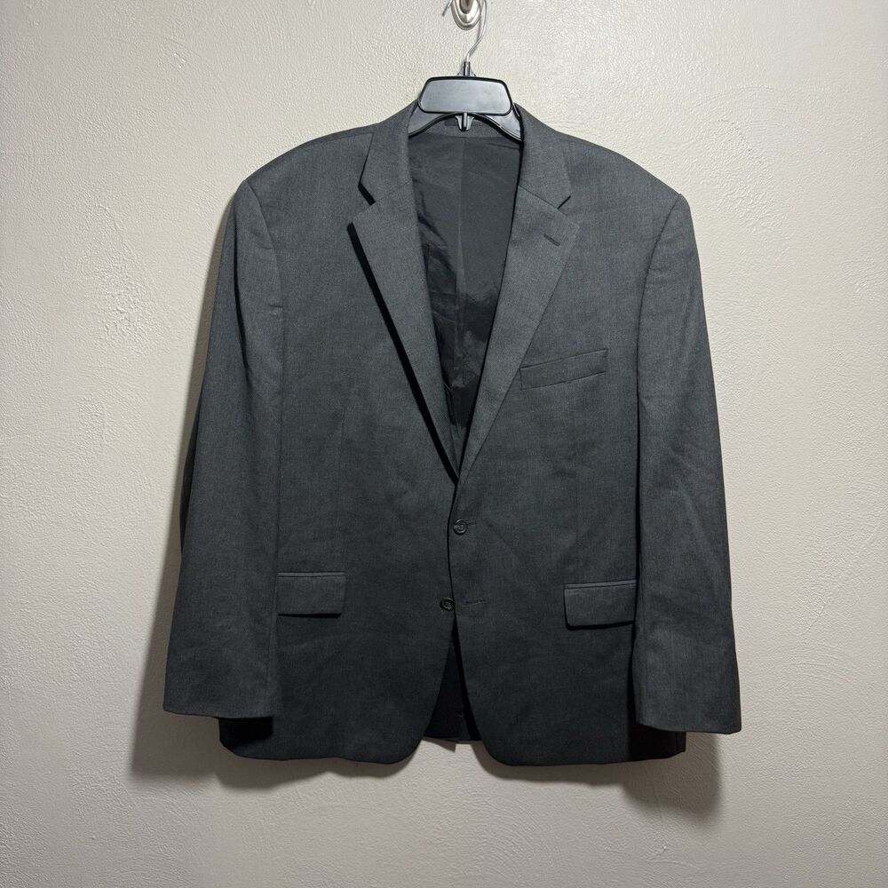 Lauren Ralph Lauren 48R Sport Coat Charcoal Gray 100% Wool Mens Blazer Jacket